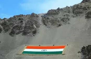 Monumental national flag unfurled in Leh